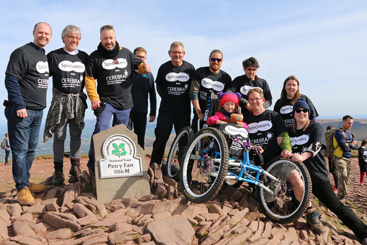 Specsavers and Imogen at the top of Pen y Fan