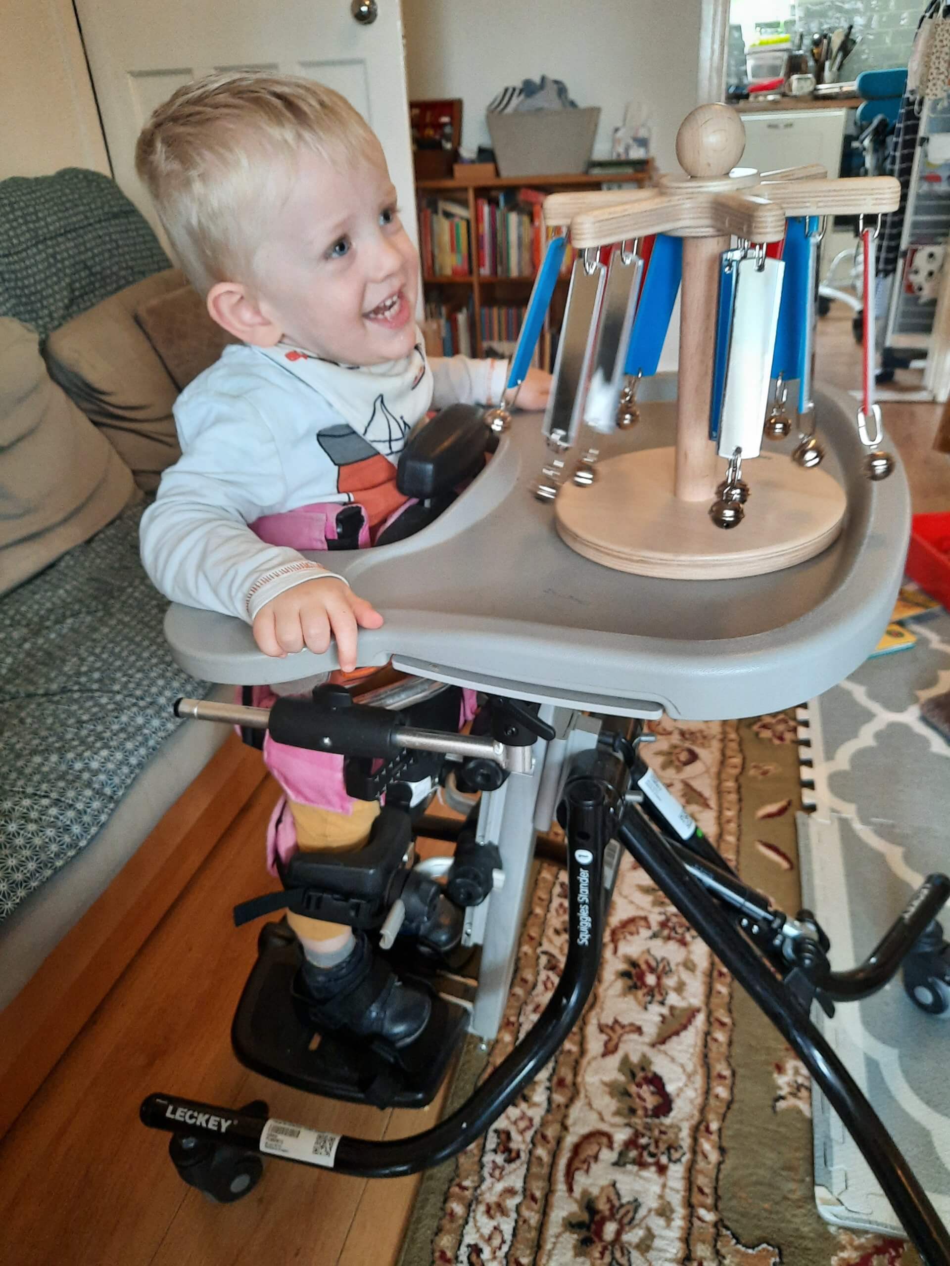 Child playing with sensory toys