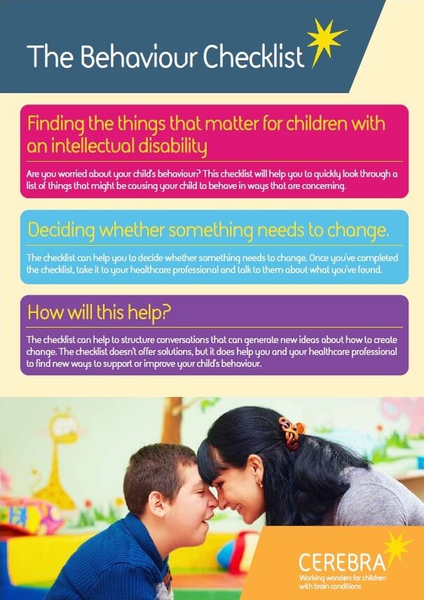 Behaviour checklist front cover