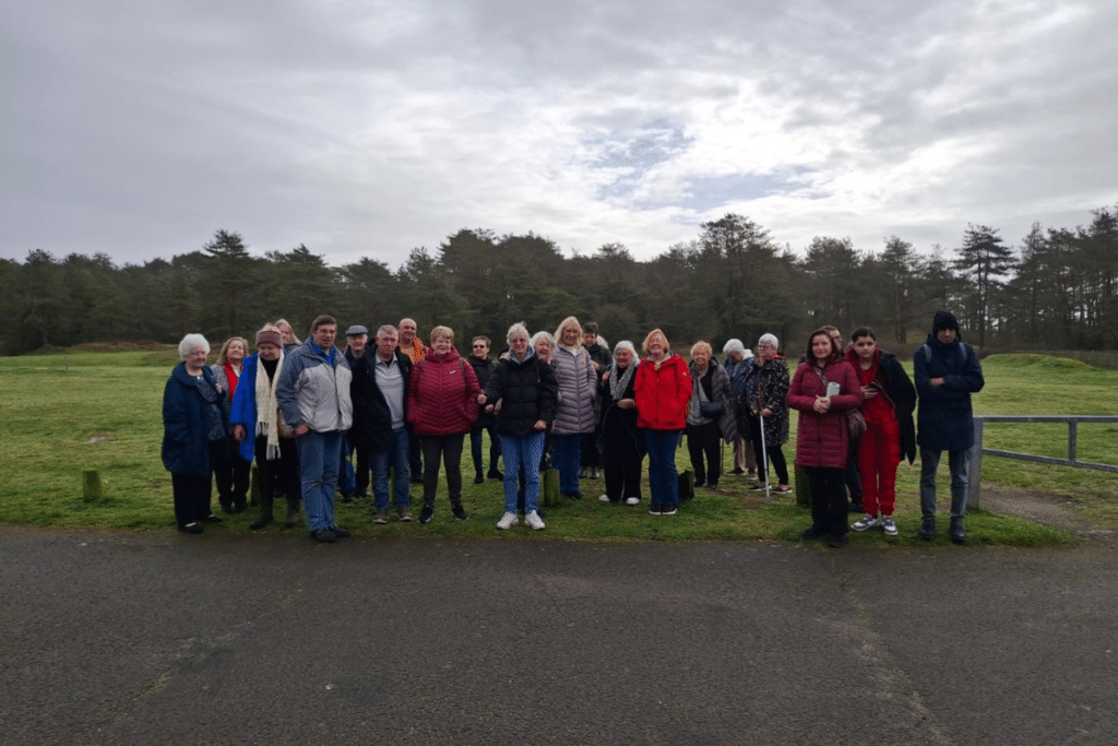 Group on Leisuretime tour to Pembrey on St David's Day